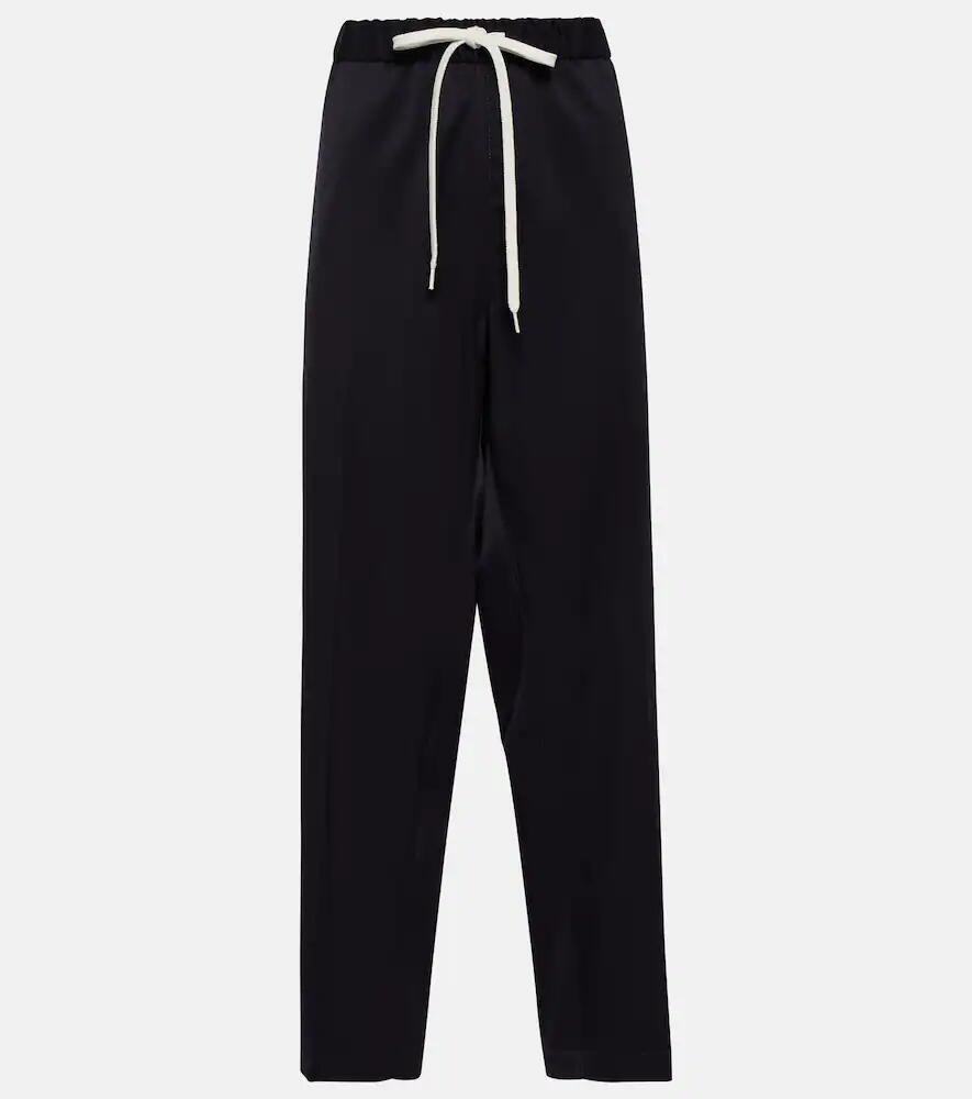 MM6 Maison Margiela High-rise straight wool-blend pants Cover