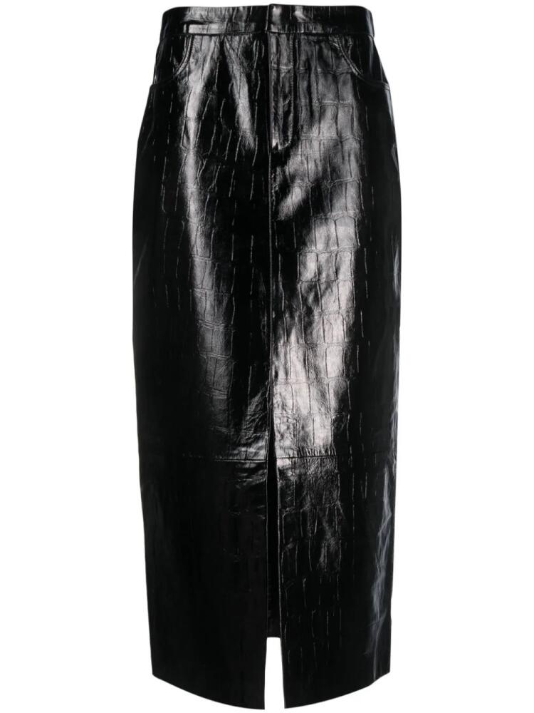 Gestuz AnafeeGZ leather midi skirt - Black Cover