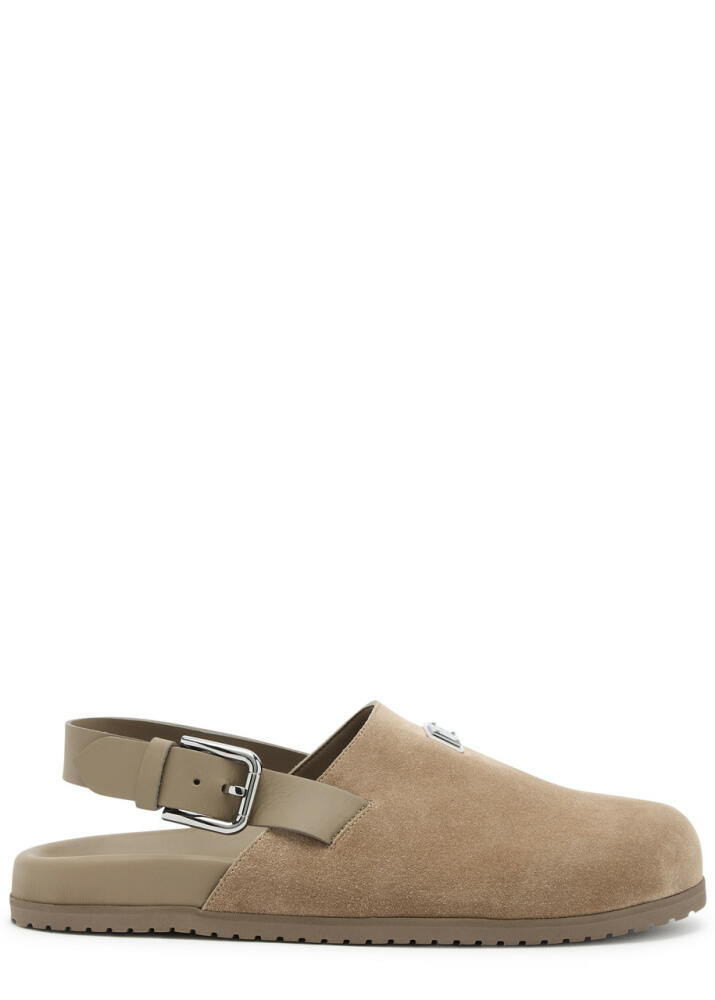 Dolce & Gabbana Clog Suede Sliders - Tan Cover