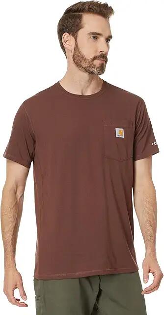 Carhartt Force Relaxed Fit Midweight Short-Sleeve Pocket T-Shirt (Mocha Heather) Men's T Shirt Cover