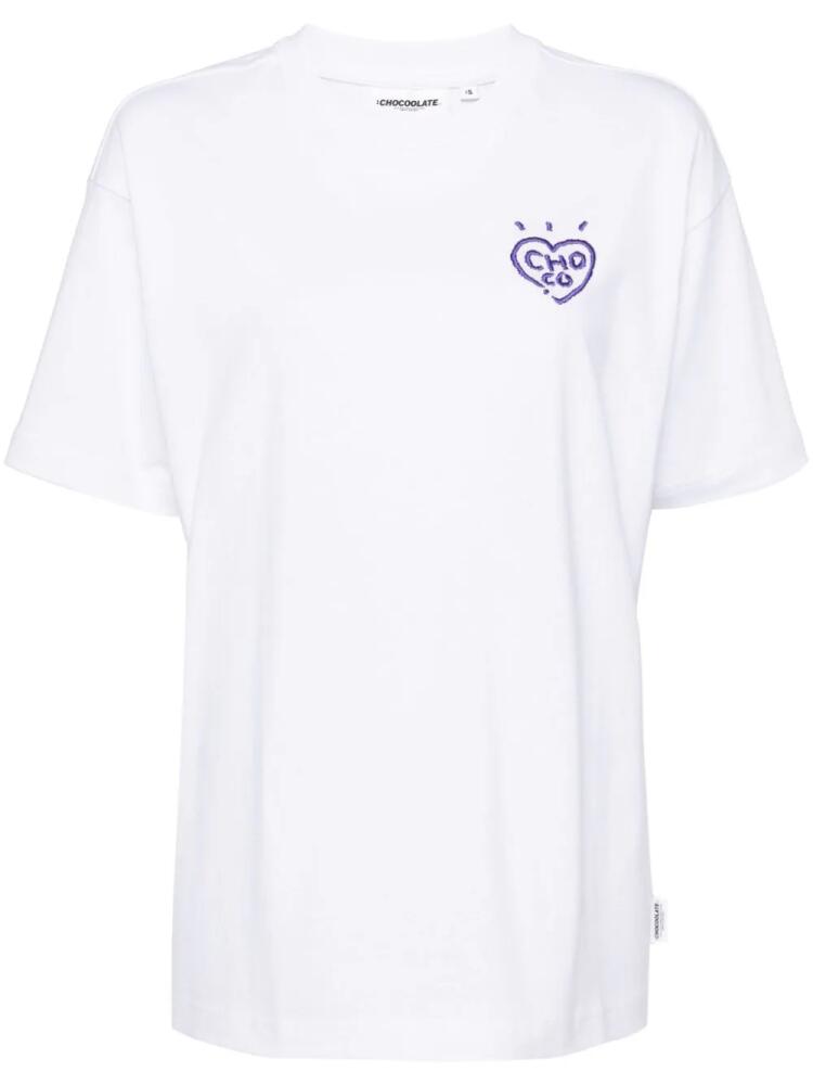 CHOCOOLATE logo graphic cotton T-shirt - White Cover