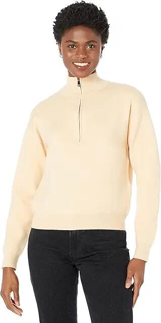 MONROW Supersoft Sweater Knit 1/2 Zip (Off-White) Women's Clothing Cover