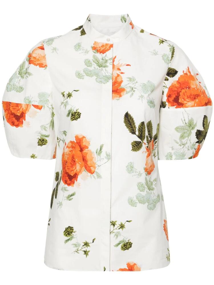 ERDEM Cavendish floral-print shirt - White Cover