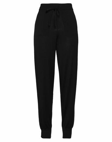 Stefanel Woman Pants Black Merino Wool Cover