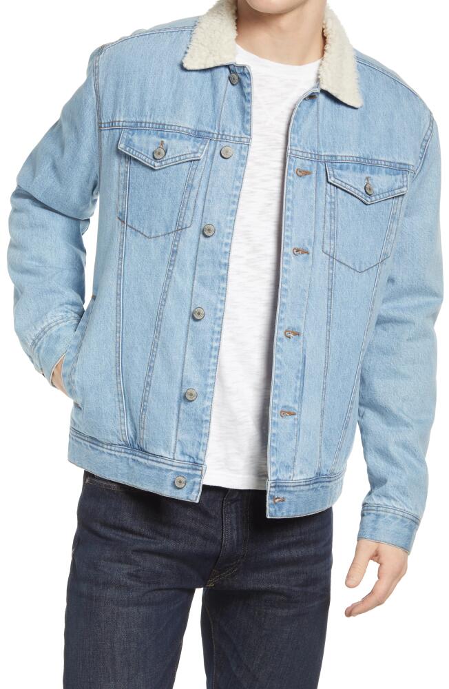 Rails McKinley Fleece Lined Denim Trucker Jacket in Vintage Wash Cover