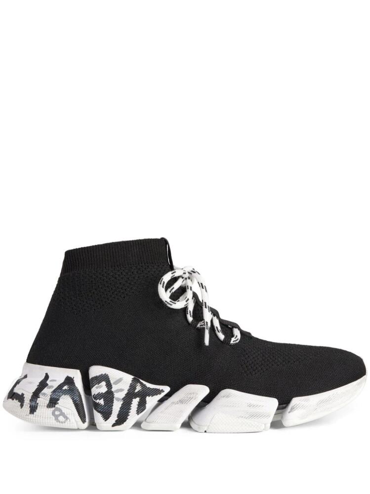 Balenciaga Speed 2.0 graffiti sneakers - Black Cover