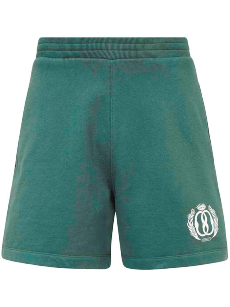 Bally logo-print cotton track shorts - Green Cover