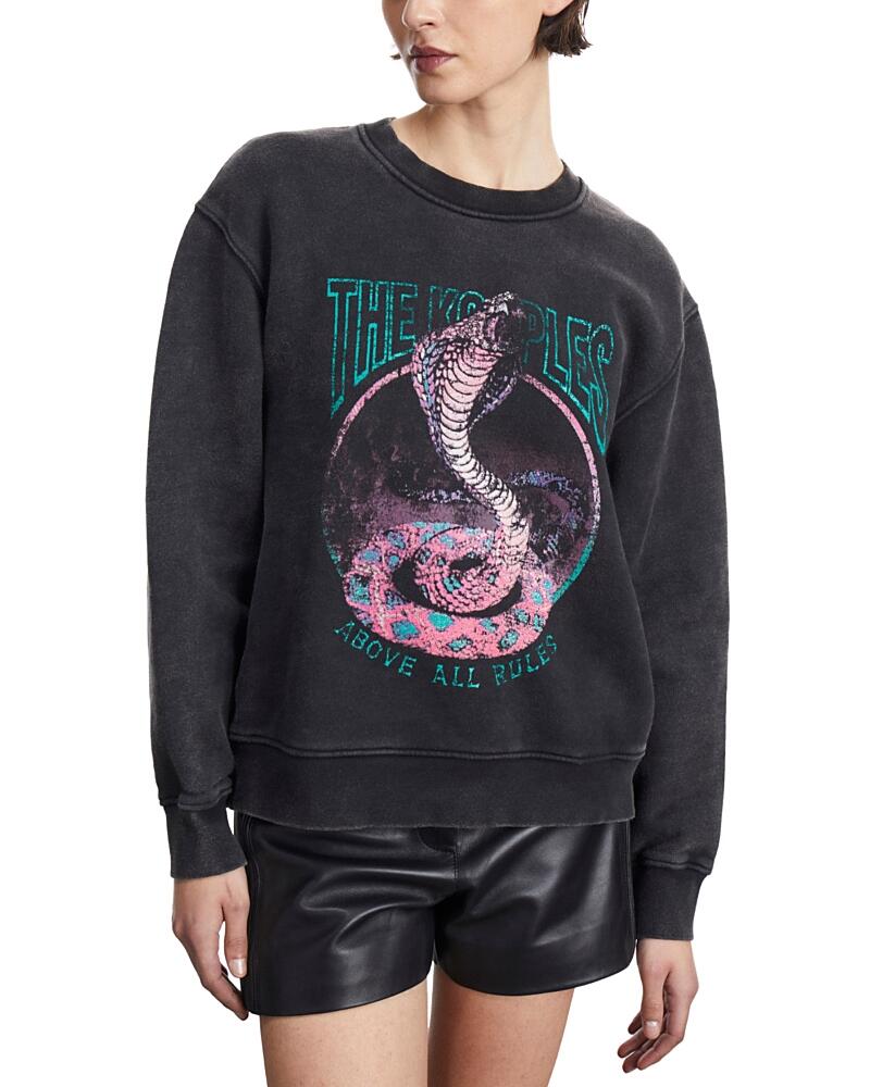 The Kooples Graphic Print Cotton Sweatshirt Cover