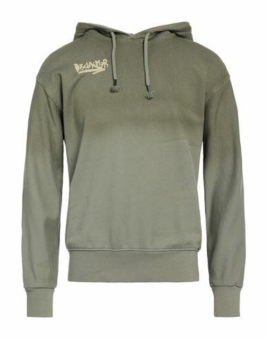 Disclaimer Man Sweatshirt Green Cotton Cover