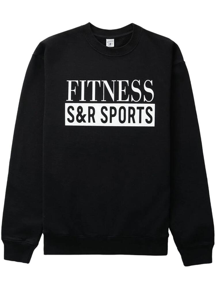 Sporty & Rich logo-print cotton sweatshirt - Black Cover