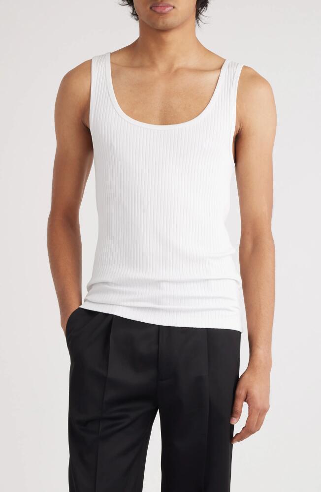 Dries Van Noten Holly Rib Tank in White 1 Cover