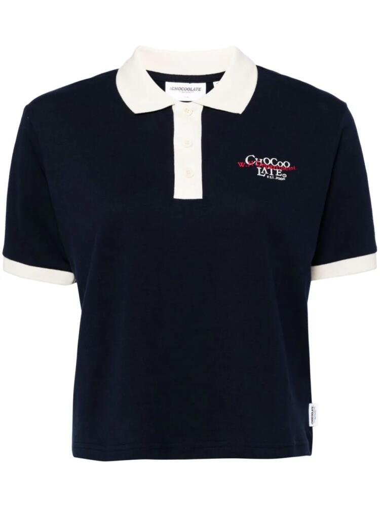 CHOCOOLATE logo cotton blend polo - Blue Cover