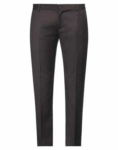 Daniele Alessandrini Homme Man Pants Dark brown Polyester, Viscose, Elastane Cover