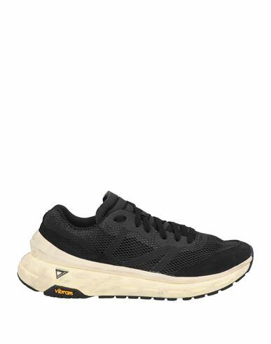 Brandblack Man Sneakers Black Textile fibers, Leather Cover