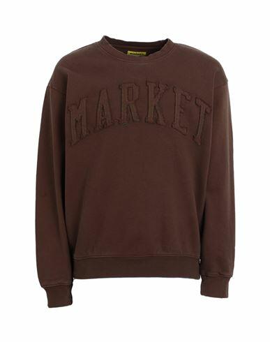 Market Market Vintage Wash Crewneck Man Sweatshirt Brown Cotton Cover