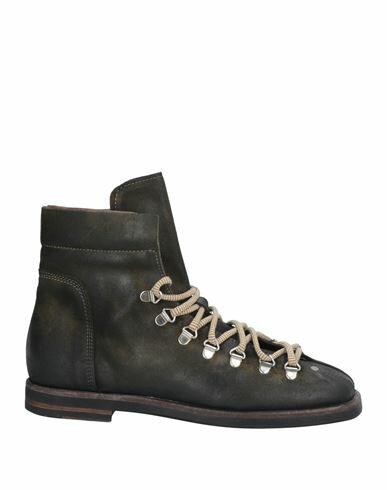 Preventi Woman Ankle boots Dark green Leather Cover