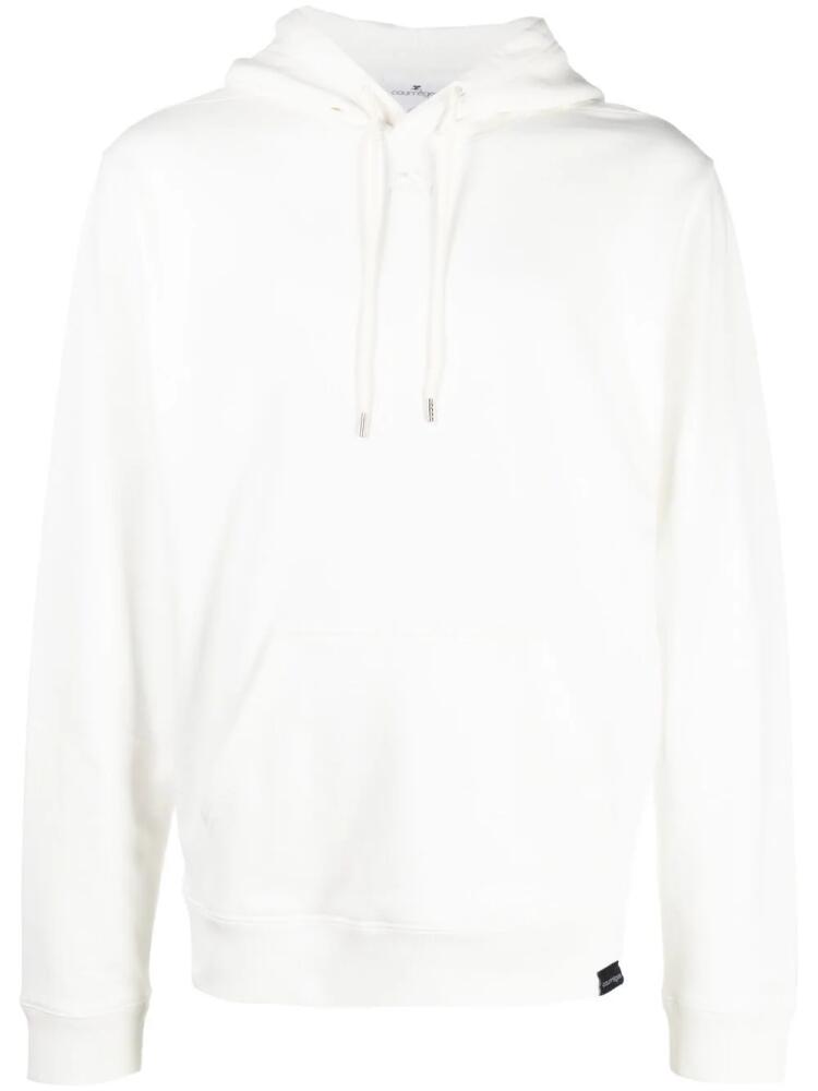 Courrèges logo drawstring hoodie - White Cover