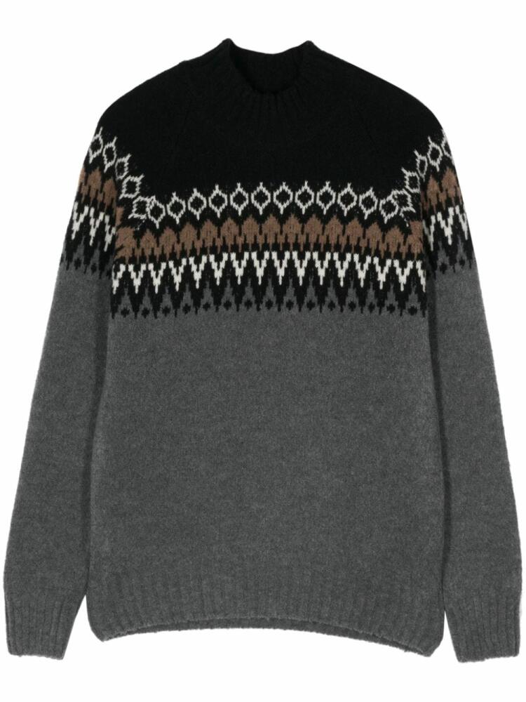 Fileria intarsia-knit sweater - Grey Cover