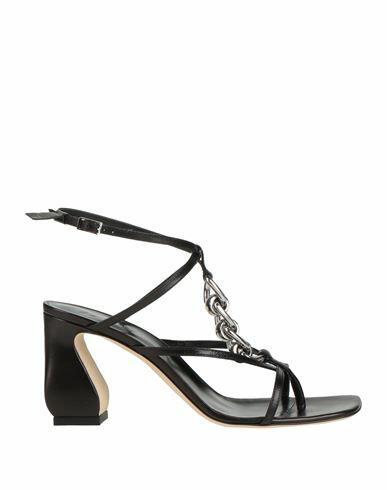 Si Rossi By Sergio Rossi Woman Thong sandal Black Soft Leather Cover