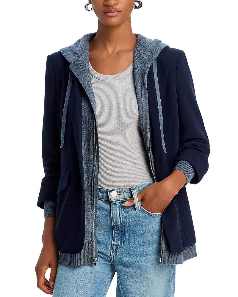 Cinq a Sept Khloe Layered Look Hooded Blazer Cover