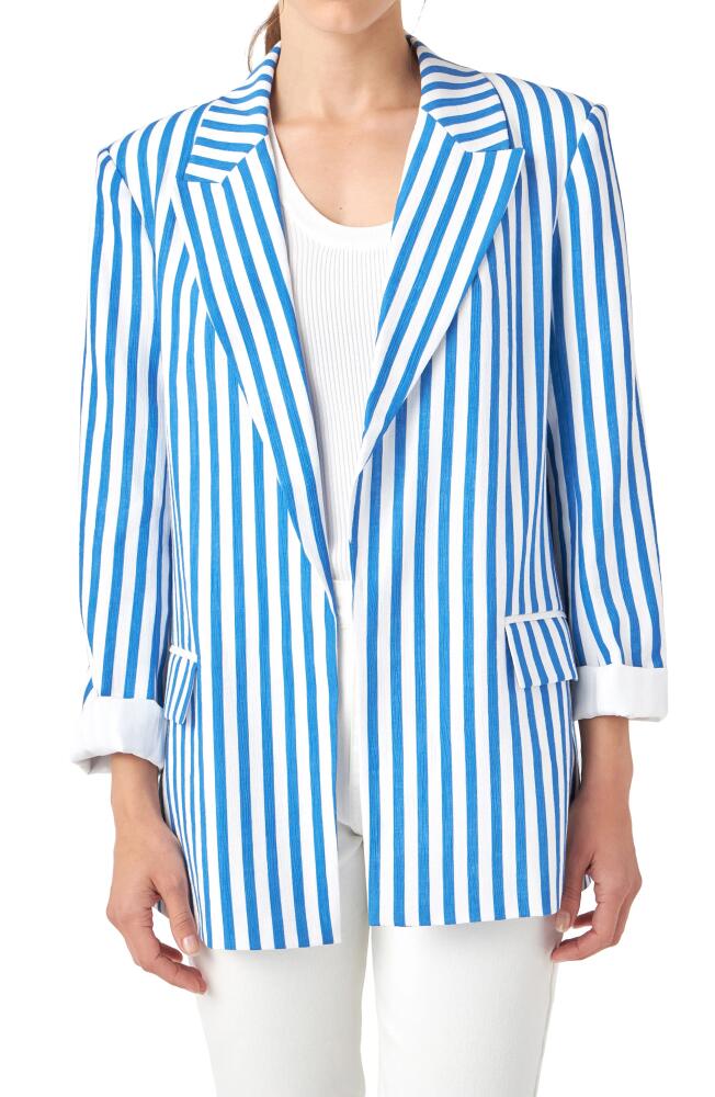 English Factory Stripe Blazer in Blue Stripe Cover