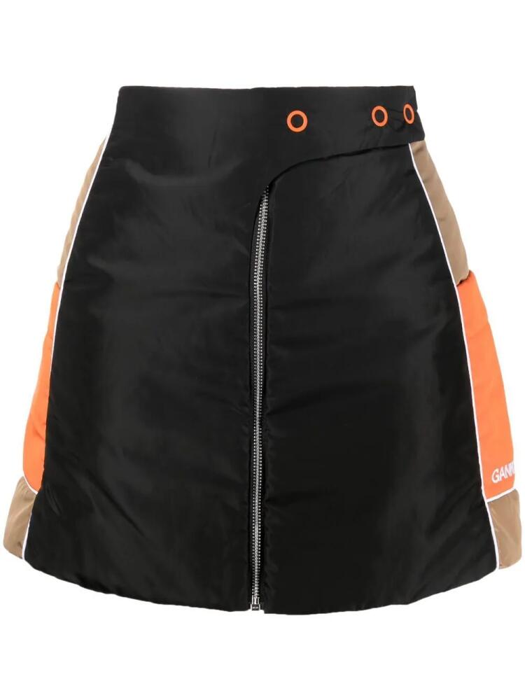 GANNI light padded mini skirt - Black Cover