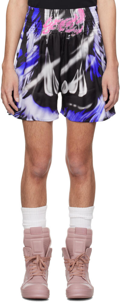 Gerrit Jacob Blue & Black Printed Shorts Cover