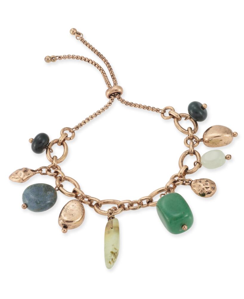 Style & Co Beaded Slider Charm Bracelet, Created for Macy's - Green Cover