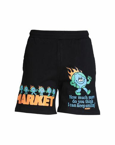 Market Keep Going Sweatshorts Man Shorts & Bermuda Shorts Black Cotton Cover