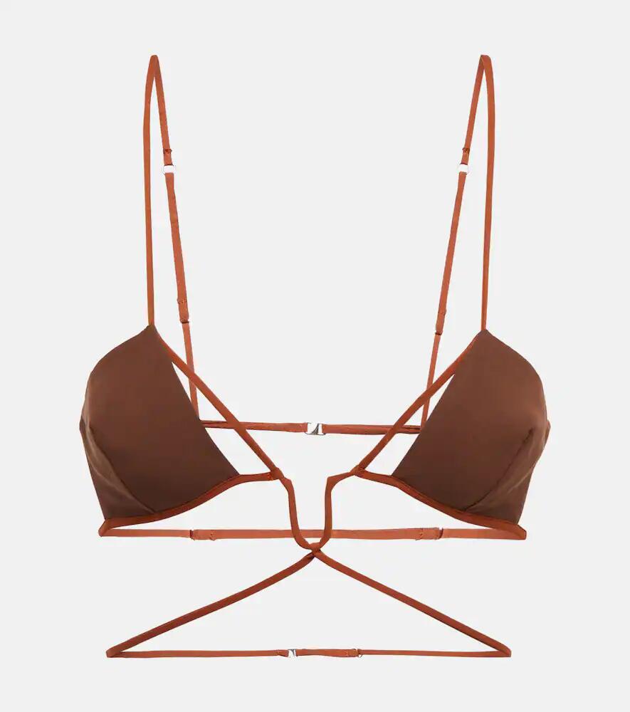 Nensi Dojaka Cutout cotton bra top Cover