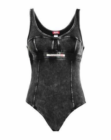 Diesel Woman Bodysuit Steel grey Cotton, Elastane Cover