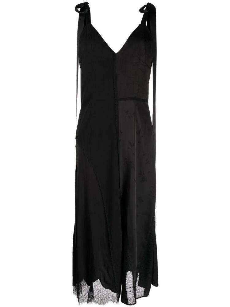 Goen.J lace-trim midi dress - Black Cover