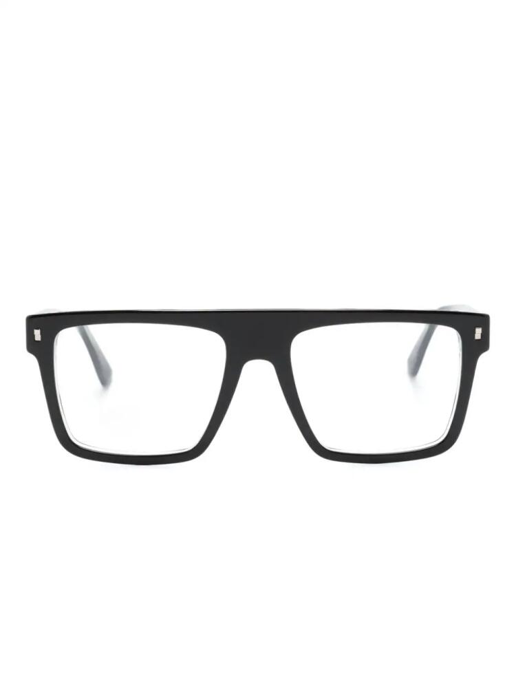 DSQUARED2 EYEWEAR Icon rectangle-frame glasses - Black Cover