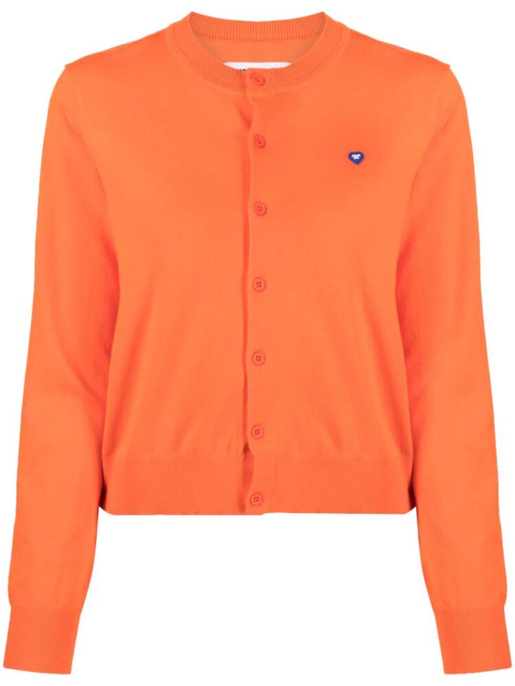 CHOCOOLATE logo-appliqué round-neck cardigan - Orange Cover