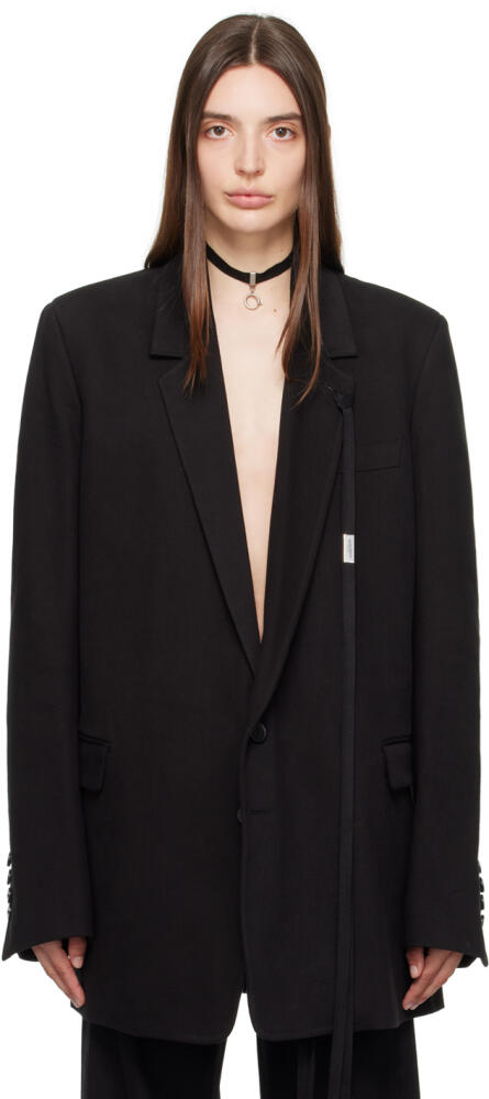 Ann Demeulemeester Black Agnes Slouchy Denim Blazer Cover