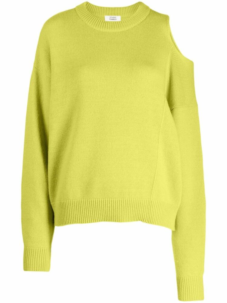 STUDIO TOMBOY fine-knit cut-off jumper - Green Cover