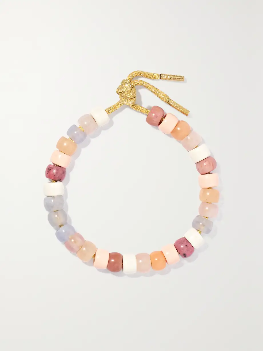 Carolina Bucci - + Loveshackfancy Forte Beads 18-karat Gold And Lurex Multi-stone Bracelet - One size Cover