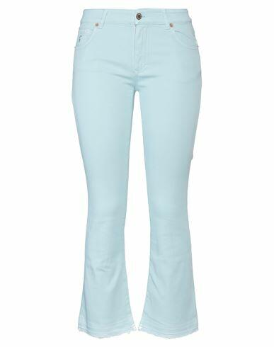 Avantgar Denim By European Culture Woman Pants Sky blue Cotton, Polyester, Elastane Cover