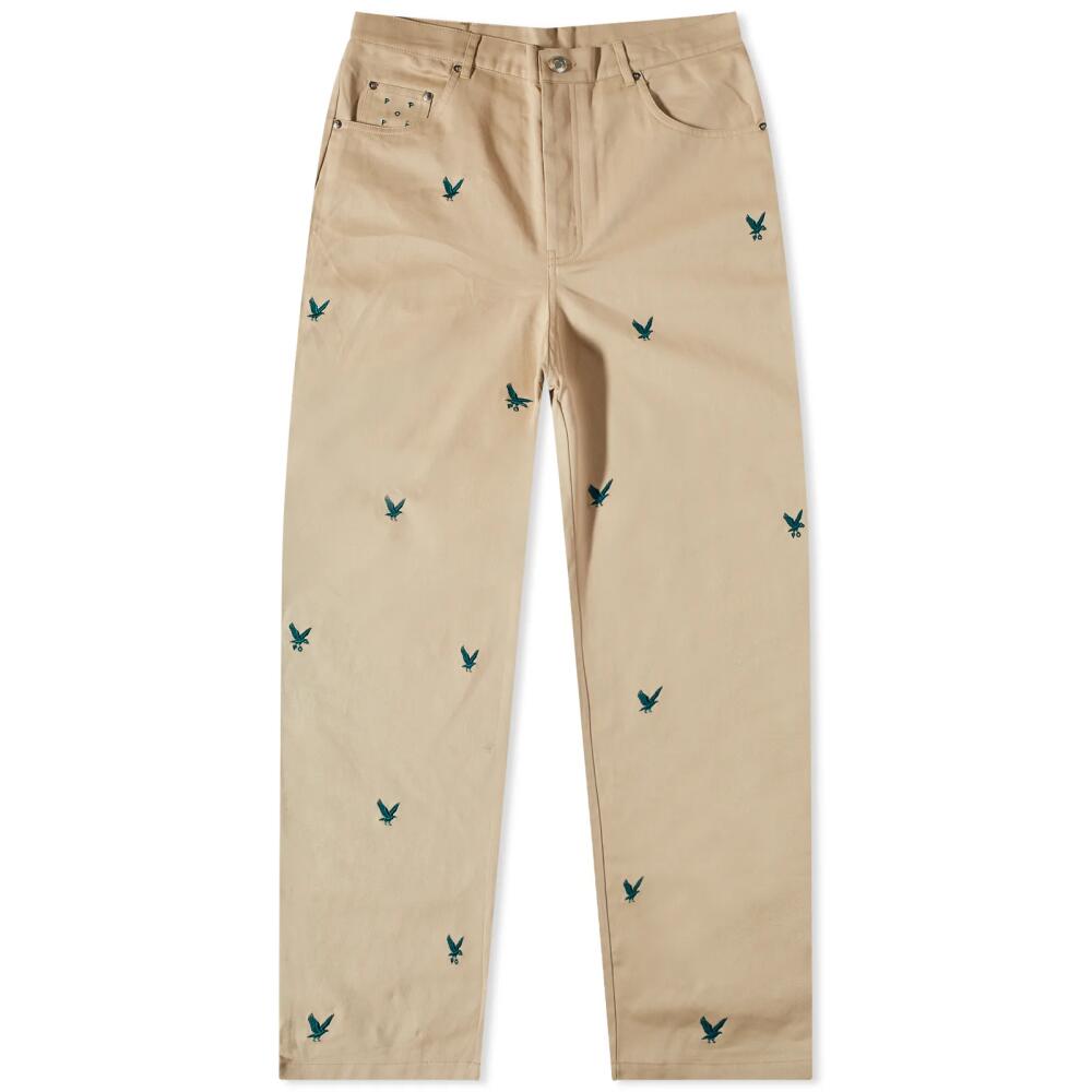 Pop Trading Company Men's x Gleneagles by END. Embroidered Drs Pants in Khaki Cover