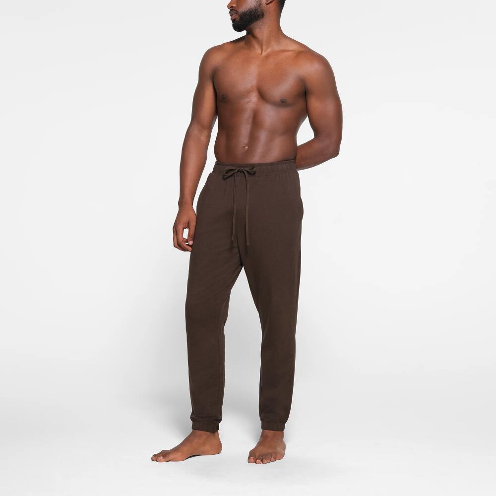 SKIMS Mens Jogger Pants | Deep Neutral | XS | Jersey Lounge Cover