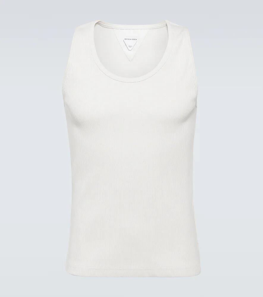 Bottega Veneta Ribbed-knit cotton-blend jersey tank top Cover