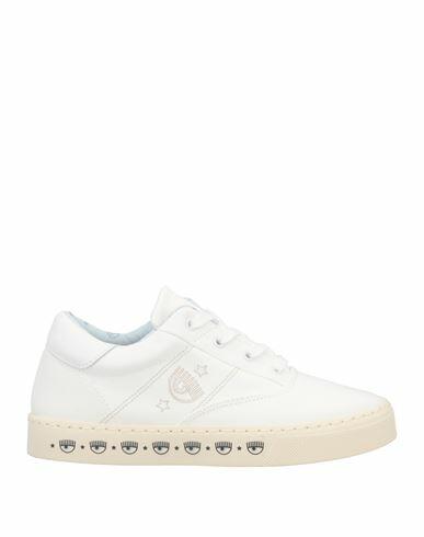 Chiara Ferragni Woman Sneakers White Textile fibers Cover