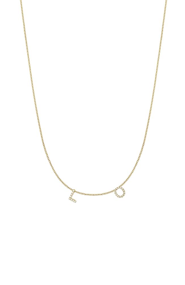 Bony Levy Classic Initial Personalized Diamond Charm Necklace in 18K Yellow Gold - 2 Charms Cover