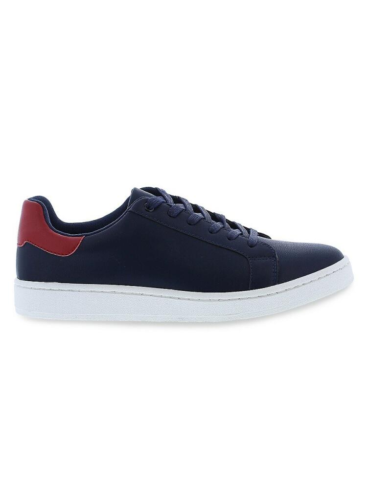 English Laundry Men's Travis Low-Top Leather Sneakers - Navy Cover