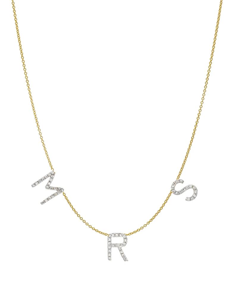 Zoe Lev Jewelry 14k Diamond MRS Spaced Necklace Cover