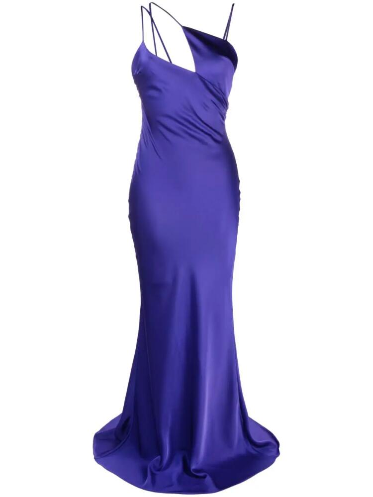 The Attico Melva asymmetric sleeveless gown - Purple Cover