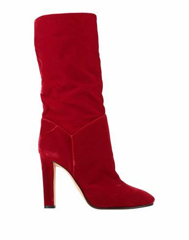 Alberta Ferretti Woman Boot Red Textile fibers Cover