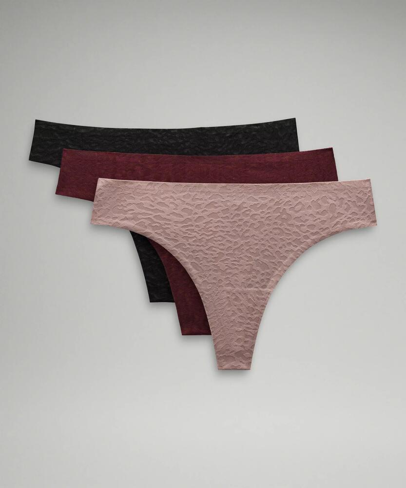 lululemon InvisiWear Mid-Rise Thong Underwear Performance Lace 3 Pack Cover