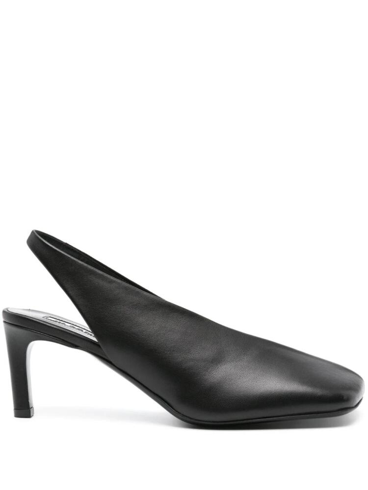 Jil Sander 75mm leather slingback pumps - Black Cover