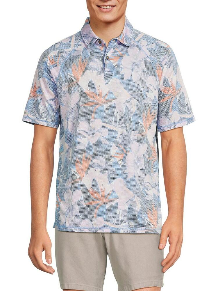 Tommy Bahama Men's Rainforest Bay Print Polo - Blue Multi Cover